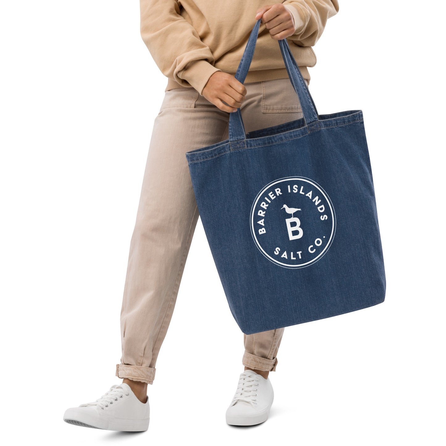 Organic Denim Logo Tote
