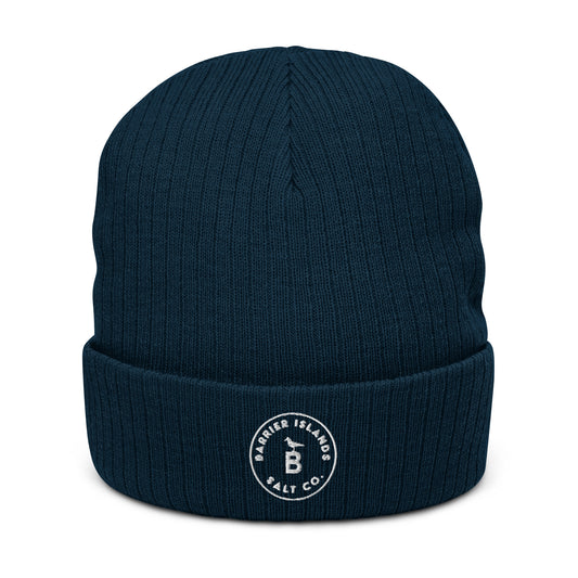 Ribbed Knit Logo Beanie