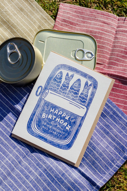 Happy Birthday Sardines Card